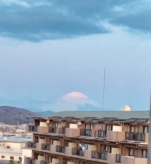 3月25日の窓から見える富士山